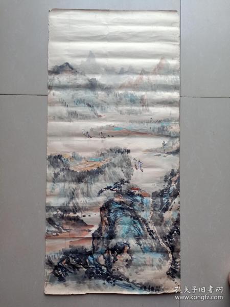 七十年代末山水画，佚名。