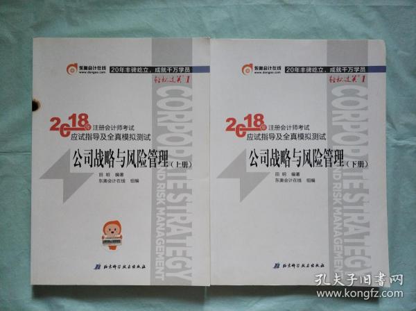 2018年注册会计师考试应试指导及全真模拟测试 公司战略与风险管理  上下册