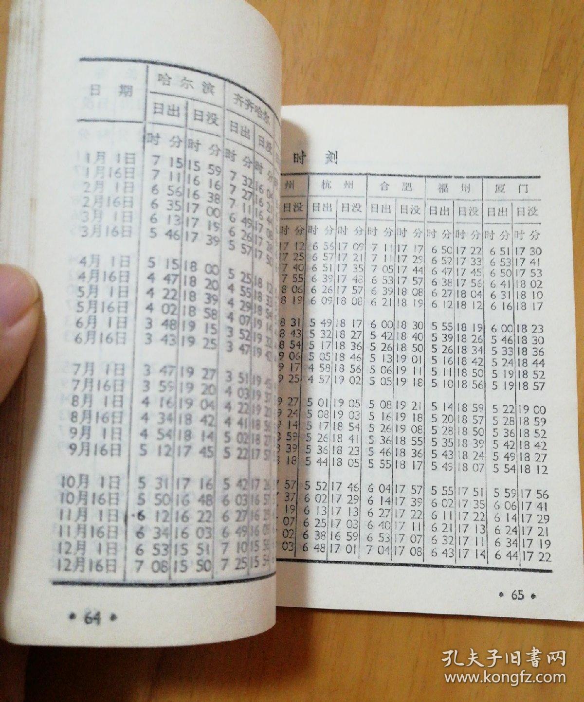 《十年袖珍月历》1982～1991年