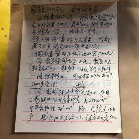 张光儒86年笔记一本