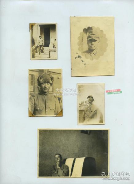民国1940年侵华日军士兵老照片一组五张
