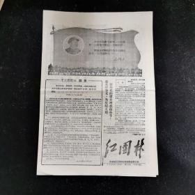 **资料 红园林 第10期 1968年3月14日 共六版现存四版