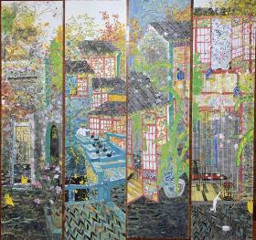方向，四条屏作品