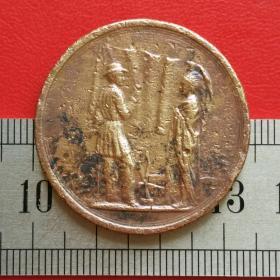 A129美国第12任总统扎卡里泰勒1850硬币铜牌铜章纪念币铜币珍藏