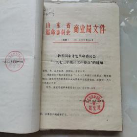 1973年兖州县供销社资料