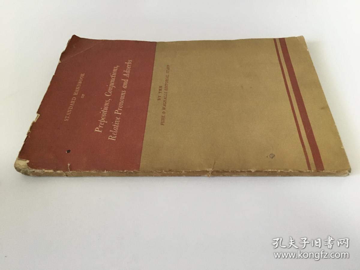点击查看原图 Standard Handbook of Prepositions,Conjunctions,Relative Pronouns and Adverbs介词 连词 关系代词和副词