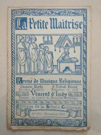 1927年10月刊 法国音乐杂志《La  Petitie  Maitrise》