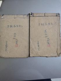 方剂学笔记（一，二分册）
五六十年代手抄药学笔记