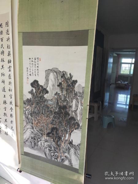 约民国时期  山水画立轴  作者不识  原装旧裱 画心尺寸98x56