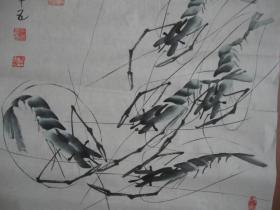 玉龙起舞（王平善画 ，著名四川画家周仁辉题跋）