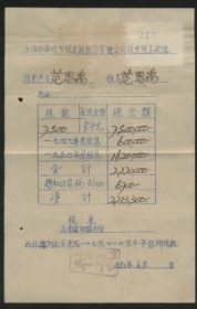 1951年上海新华帆布织造厂股东股息收据一件