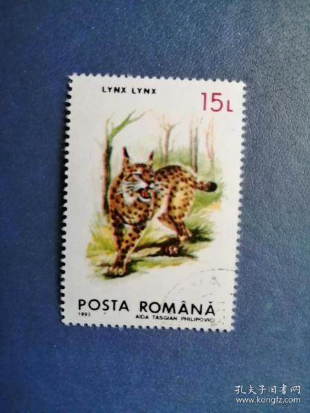外国邮票    罗马尼亚邮票 1993年 猫科动物（盖销票）