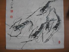 玉龙起舞（王平善画 ，著名四川画家周仁辉题跋）