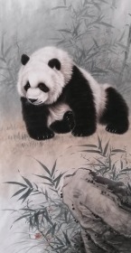 工笔熊猫王生勇精品纯手绘