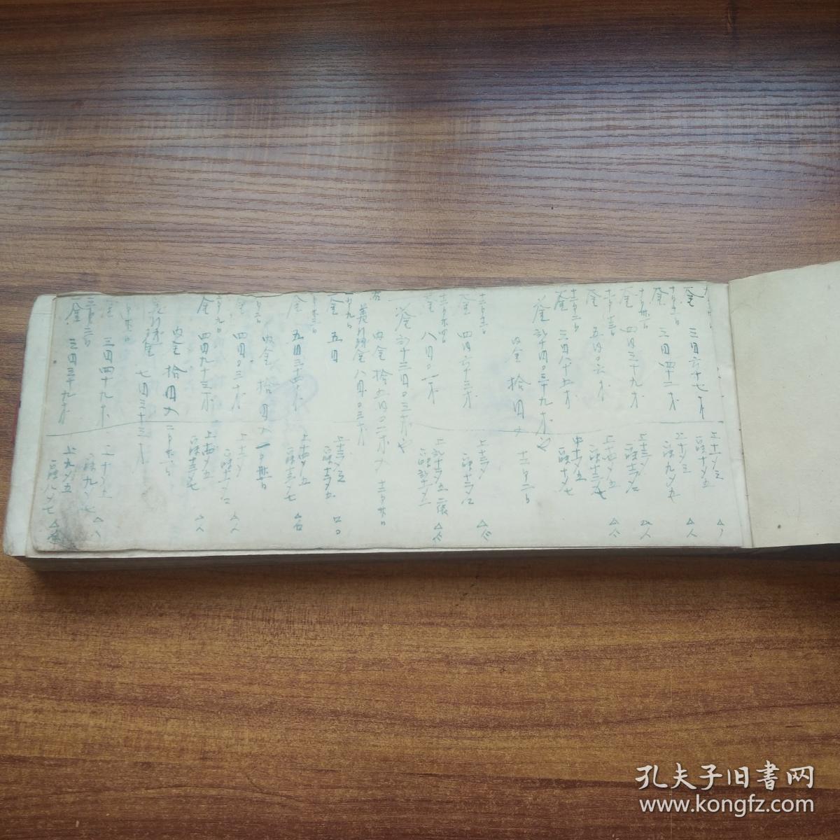 皮纸线装    手钞本  《木炭小卖》  流水账      抄写本    相济印   昭和元年（1926年）    老账本
