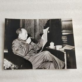 怀旧黑白老照片  毛主席照片一张。
