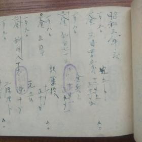 皮纸线装    手钞本  《木炭小卖》  流水账      抄写本    相济印   昭和元年（1926年）    老账本