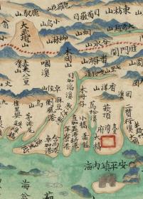 古地图1787–1801乾隆五十二年至嘉庆五年 海疆洋界形势全图 复制图。纸本大小42*1117厘米。宣纸原色仿真。微喷