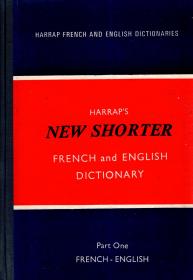 HARRAP,SNEWSHORTER.哈腊普新简明法英词典.1、2.两册合售