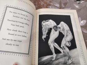 1942年最“性感”版Rubaiyat of Omar Khayyam 《鲁拜集》精美插图，布面精装