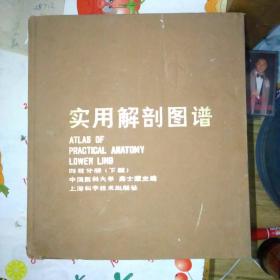 实用解剖图谱下肢，包邮，1985年