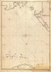 古地图1770 中国南海菲律宾及越南之间。纸本大小54.07*75.17厘米。宣纸原色仿真。微喷