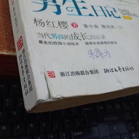 男生日记：杨红樱校园小说绘本系列  书脊书皮破损  书皮有字