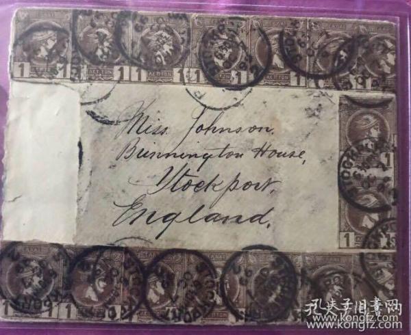 古典老邮票实寄封 轮船封极少见珍藏 1880年代 轮船封 20多张希腊古典邮票，希腊轮船英国英格兰stockpot实寄封 极少见 轮船公司封印清晰。