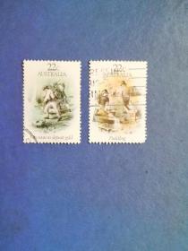 外国邮票   澳大利亚邮票 农业与狩猎 2全
 （信销票）