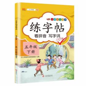 汉之简小学五年级下册语文同步练字帖专项训练书写字帖看拼音写汉字词语生字注音控笔训练字贴