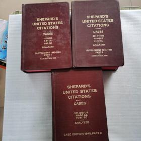 SHEPARD·S S UNITED STATES CITARTIONS（谢波德美国引证案）（1B、2A、2B）三本合售