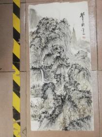 国画  罗雲山山水画