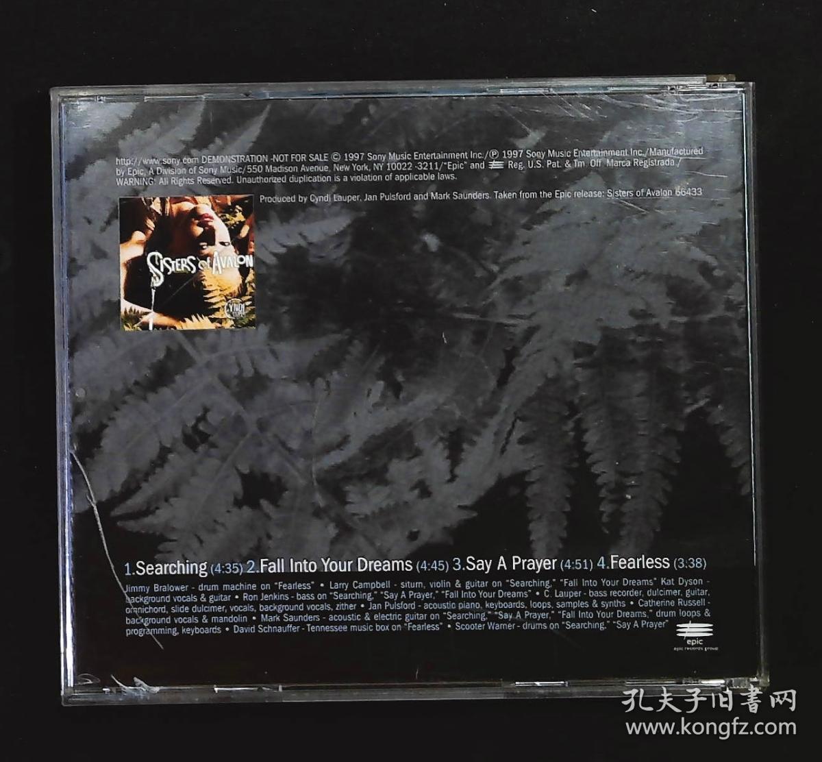 Cyndi Lauper Selections From Sisters of Avalon 单曲 美版 CD