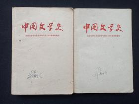 《中国文学史》二、三册修订本1960年（北京大学中文系文学专门化1955级集体编注，有杨淑玲钢笔签字）