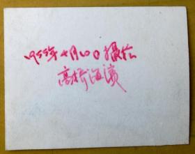 老照片：1955年，在上海高桥海滨。看背题【民国上海振艺厂（上海振艺针织厂）→上海嵩山区工商联→浙江绍兴人→经遐龄家庭系列】