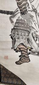 D1353：回流手绘人物图立轴(日本回流.回流老画.老字画