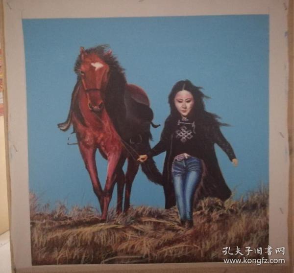 女人与马，手绘
