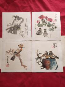 程十发花鸟册（画册，一套8张全）如图