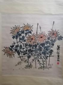 萧龙士    立轴花鸟   纯手绘