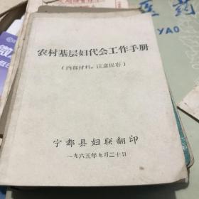 1965年宁都县妇联印 农村基层妇代会工作手册