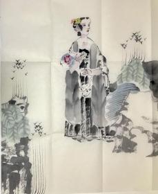 刘永杰   68*68   纸本画心   现为中国美协会员，西安美院国画系教授，博士生导师，中国壁画学会会员，陕西国画院艺委会委员。