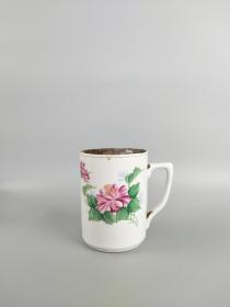 五六七手绘粉彩花卉茶杯