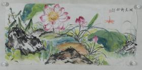 书画家 陈翰理 2005年作 国画作品《湖光新妆》一件（纸本软片，画心约3.8平尺，钤印：陈翰理）HXTX190841
