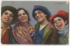 瑞士 1914年 实寄明信片 青年男女 CARD- K112 DD