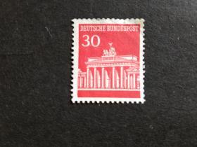 德国邮票（建筑）：1966 Brandenburger Tor 1966年勃兰登堡门 1枚