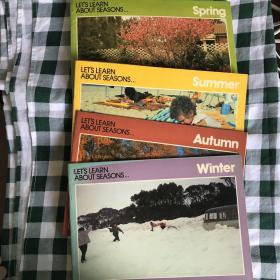 【四本成套合售】《Let`s learn about seasons-Spring、Summer、Autumn、Winter一起学习季节春、夏、秋、冬》全英文儿童读物