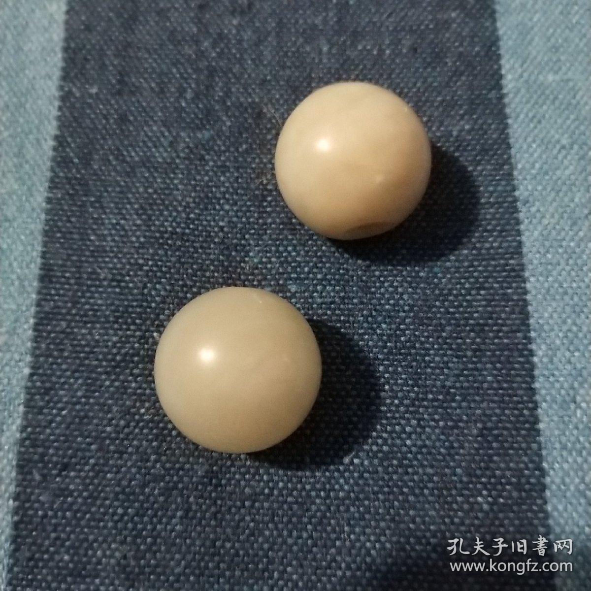 珠子 老珠子  手串   直径1.9厘米  两颗合售