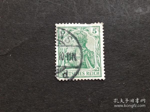 德国邮票（人物）：1902 Germania - Inscription "DEUTSCHES REICH"日耳曼尼亚-铭文“德意志帝国”1枚