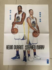 NBA篮球海报 单面 库里杜兰特