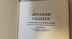 ADVANGED CALCULUS 高等微积分 英文